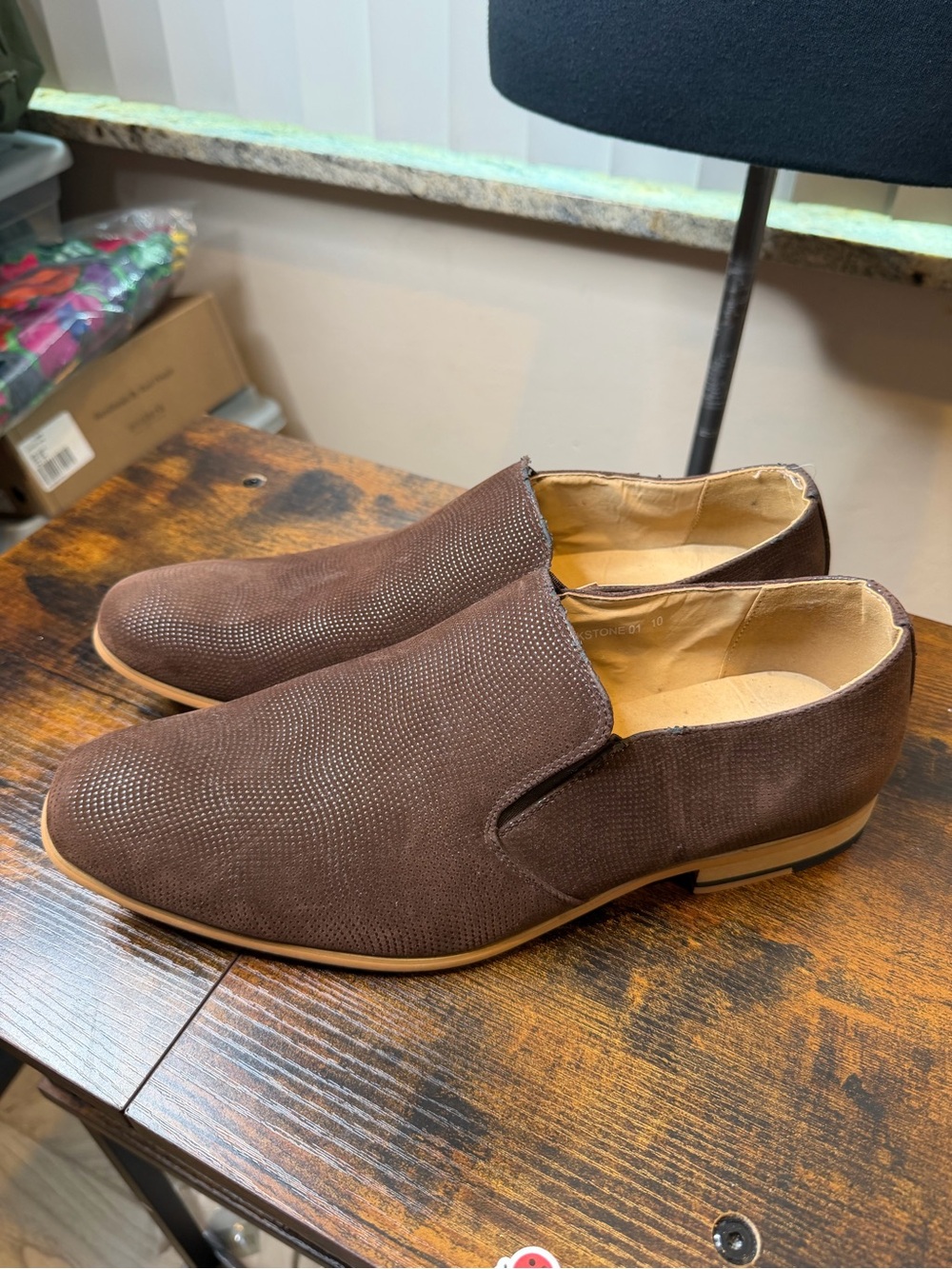 Párrazo brown snake-print slip-on loafers Blackstone 01 Size 10